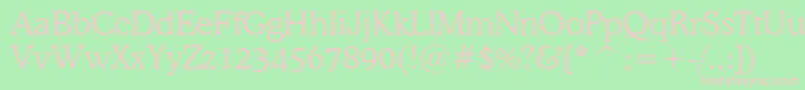 CooperLightBt Font – Pink Fonts on Green Background