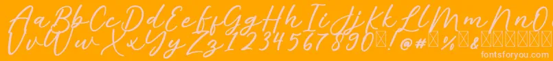AlishaFree Font – Pink Fonts on Orange Background