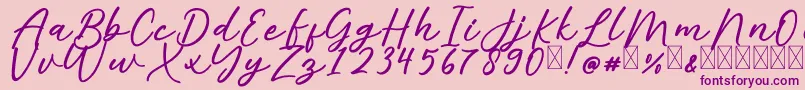 AlishaFree Font – Purple Fonts on Pink Background