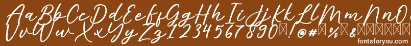 AlishaFree Font – White Fonts on Brown Background