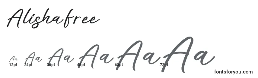 AlishaFree Font Sizes