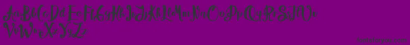 Alissya Font – Black Fonts on Purple Background