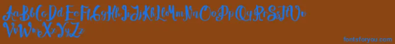 Alissya Font – Blue Fonts on Brown Background
