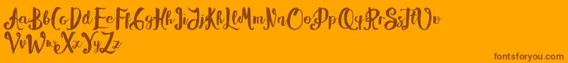 Alissya Font – Brown Fonts on Orange Background