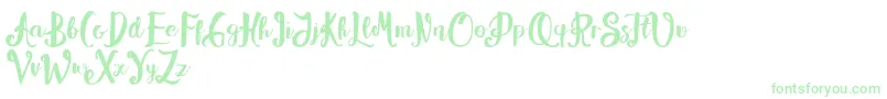 Alissya Font – Green Fonts on White Background