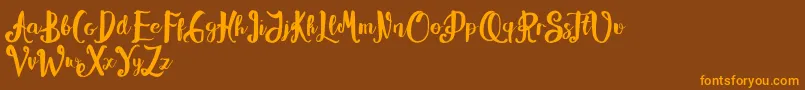 Alissya Font – Orange Fonts on Brown Background