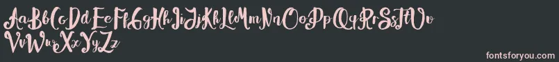 Alissya Font – Pink Fonts on Black Background