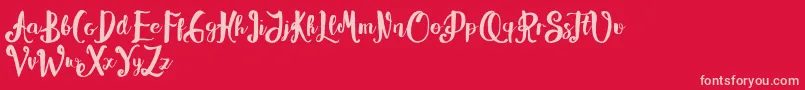 Alissya Font – Pink Fonts on Red Background
