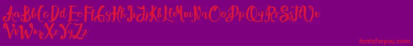 Alissya Font – Red Fonts on Purple Background