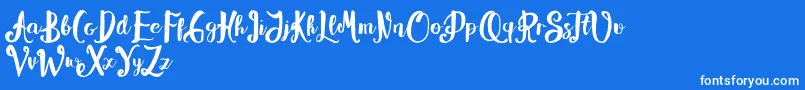 フォントAlissya – 青い背景に白い文字