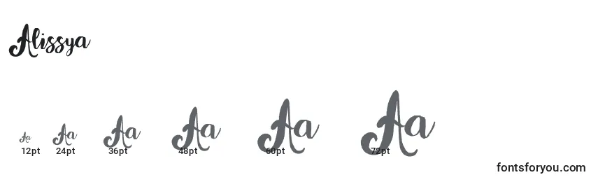 Alissya Font Sizes