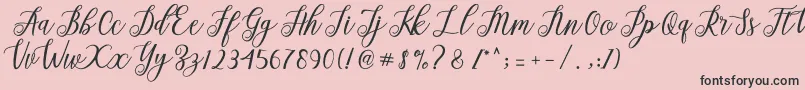 Alista  Font – Black Fonts on Pink Background