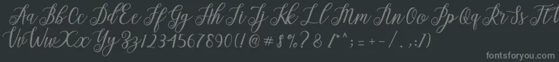 Alista  Font – Gray Fonts on Black Background