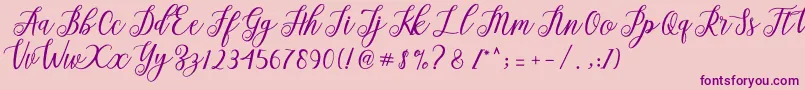 Alista  Font – Purple Fonts on Pink Background