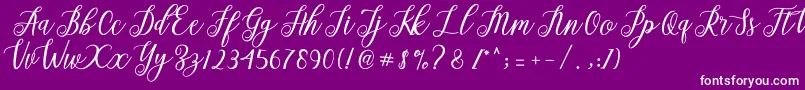 Alista  Font – White Fonts on Purple Background