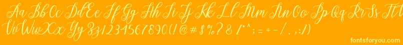 Alista  Font – Yellow Fonts on Orange Background