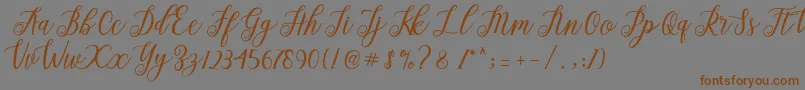 Alista  Font – Brown Fonts on Gray Background