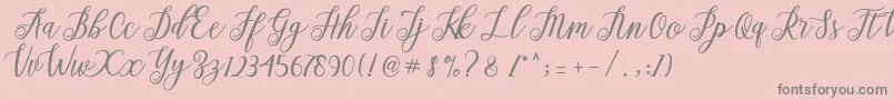 Alista  Font – Gray Fonts on Pink Background