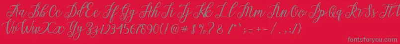 Alista  Font – Gray Fonts on Red Background