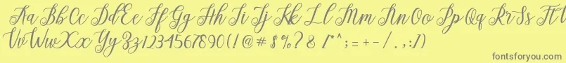 Alista  Font – Gray Fonts on Yellow Background