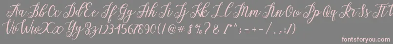 Alista  Font – Pink Fonts on Gray Background
