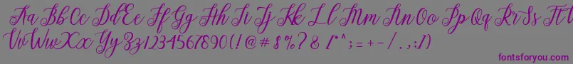 Alista  Font – Purple Fonts on Gray Background