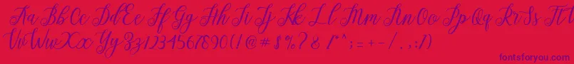 Alista  Font – Purple Fonts on Red Background