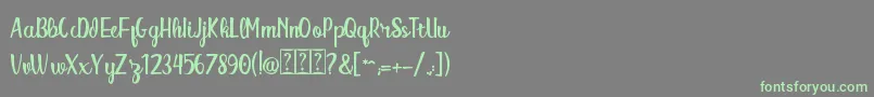 フォントAlitta DEMO – 灰色の背景に緑のフォント