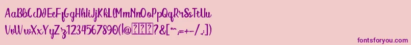 フォントAlitta DEMO – ピンクの背景に紫のフォント