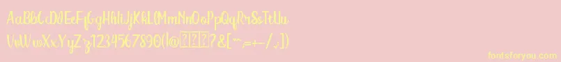 Alitta DEMO Font – Yellow Fonts on Pink Background