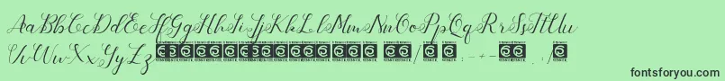 Aliyah PersonalUse Font – Black Fonts on Green Background