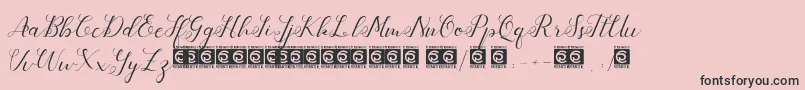 Aliyah PersonalUse Font – Black Fonts on Pink Background