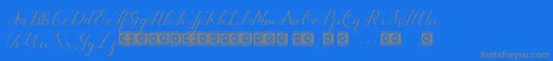 Aliyah PersonalUse-Schriftart – Graue Schriften auf blauem Hintergrund