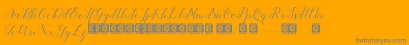 Aliyah PersonalUse-Schriftart – Graue Schriften auf orangefarbenem Hintergrund