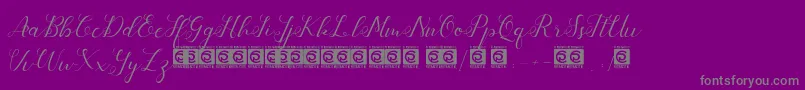 Aliyah PersonalUse-Schriftart – Graue Schriften auf violettem Hintergrund