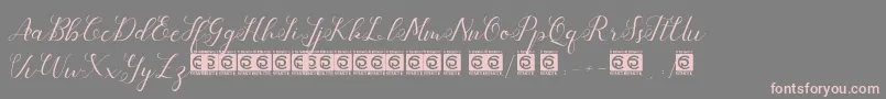 Aliyah PersonalUse Font – Pink Fonts on Gray Background