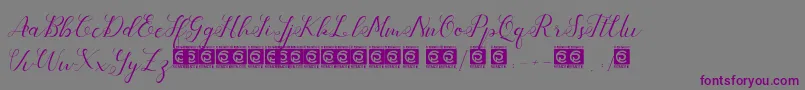 Aliyah PersonalUse Font – Purple Fonts on Gray Background