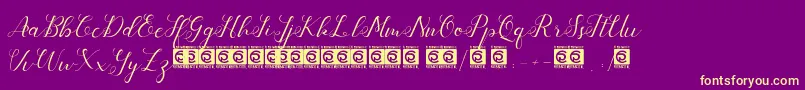 Aliyah PersonalUse Font – Yellow Fonts on Purple Background