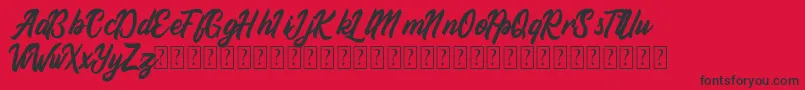 Aliyah Font – Black Fonts on Red Background