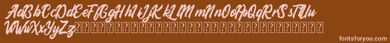 Aliyah Font – Pink Fonts on Brown Background