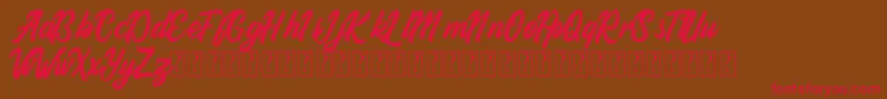 Aliyah Font – Red Fonts on Brown Background