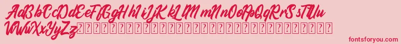 Aliyah Font – Red Fonts on Pink Background