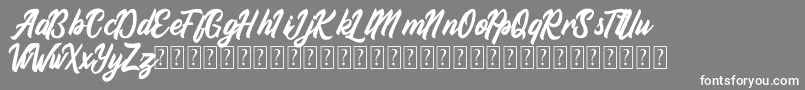 Aliyah Font – White Fonts on Gray Background