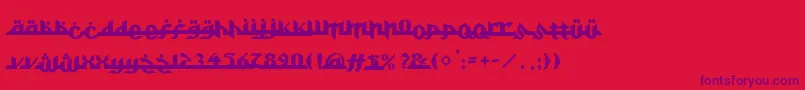 Alkhoufi Font – Purple Fonts on Red Background