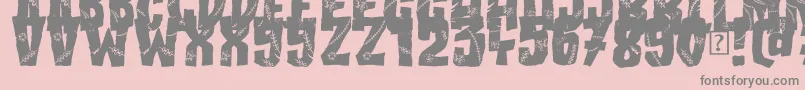 Czcionka All my Stitches – szare czcionki na różowym tle