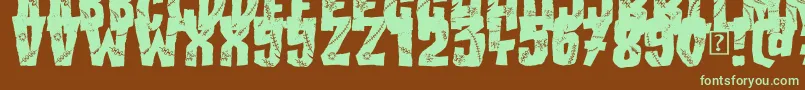 All my Stitches Font – Green Fonts on Brown Background