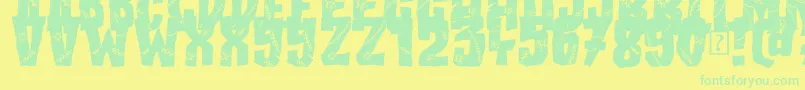 Więcej informacji o czcionce All my Stitches Czcionka All my Stitches – zielone czcionki na żółtym tle