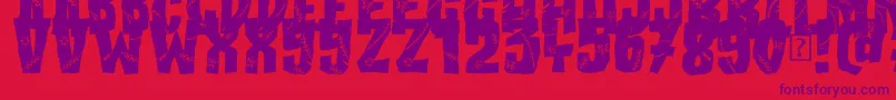 All my Stitches Font – Purple Fonts on Red Background