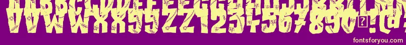 All my Stitches Font – Yellow Fonts on Purple Background