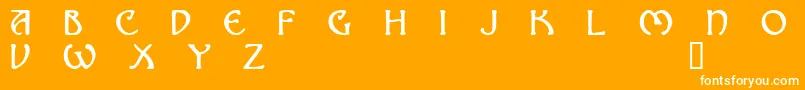Шрифт Nomad – белые шрифты на оранжевом фоне